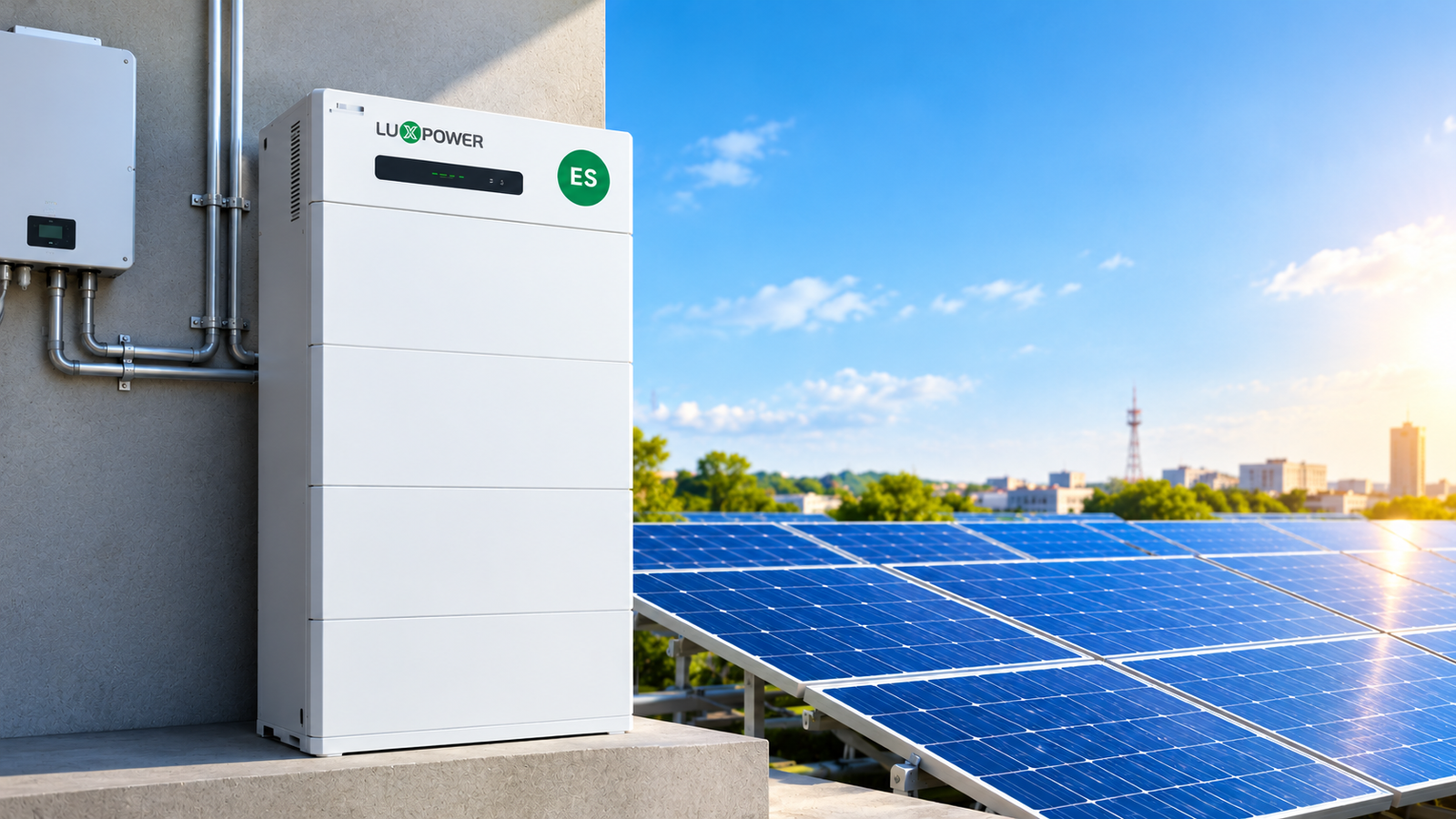 Solar battery storage solution unit for homes and businesses
